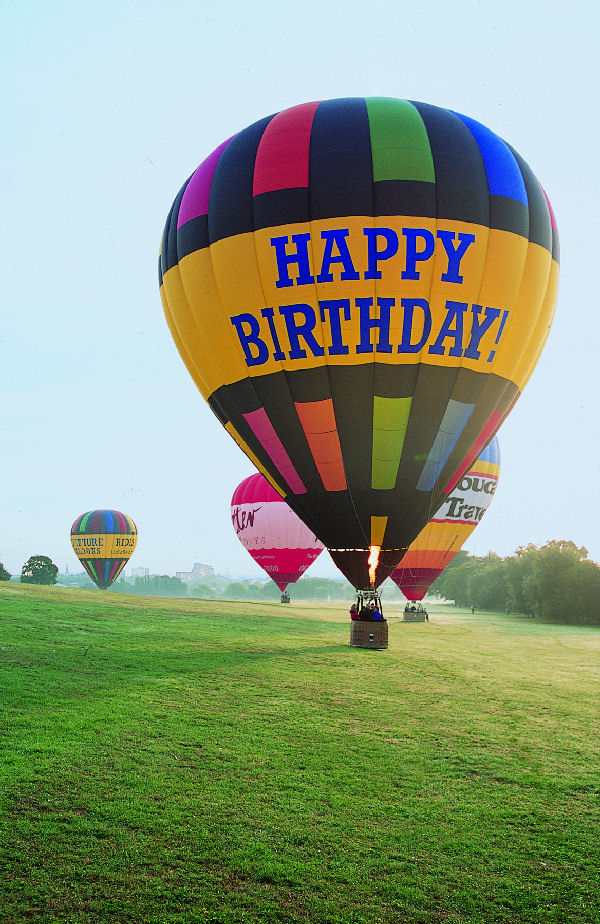 Our smaller hot air balloon which takes two passengers on an exclusive charter ballooning trip is particularly popular for proposals, wedding anniversaries or special birthdays and other occasions. Click here for prices to fly in this balloon.